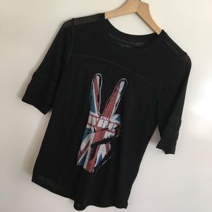 Lucky Brand | Black “The Who” Flag T-Shirt | Small